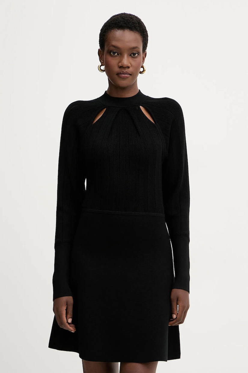 BOSS rochie culoarea negru, mini, evazați, 50547906