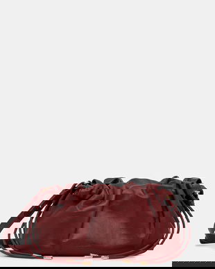 Marella poșetă de piele culoarea roșu, 2523519037200