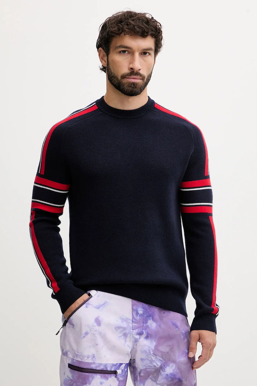 Fusalp pulover de lână Spectavia culoarea bleumarin, I2114