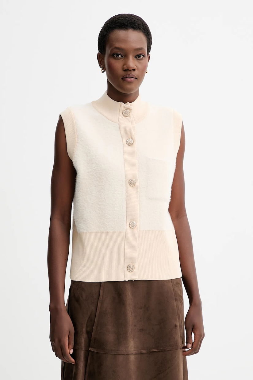 Blugirl Blumarine vestă culoarea bej, RF5236.MA39R