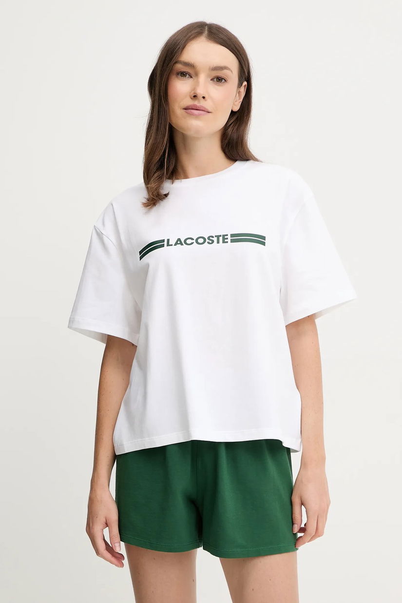 Lacoste pijama culoarea alb, 4F5883