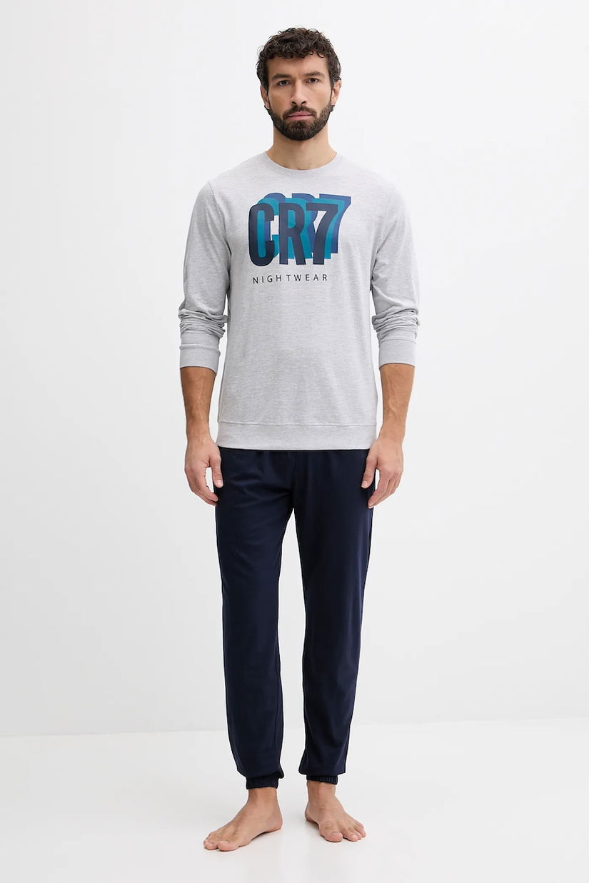 CR7 Cristiano Ronaldo pijama culoarea gri, cu imprimeu, 8730.42.1050