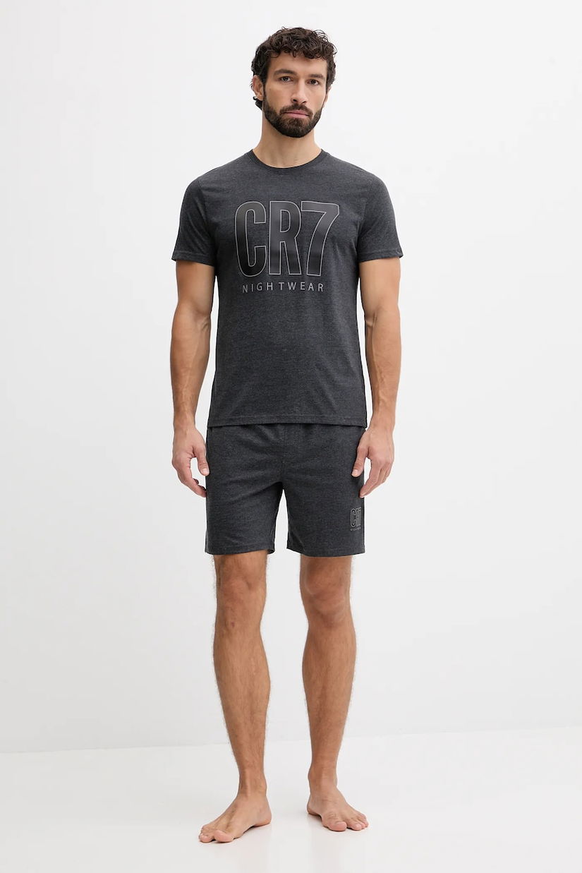 CR7 Cristiano Ronaldo pijama culoarea gri, cu imprimeu, 8730.41.2612
