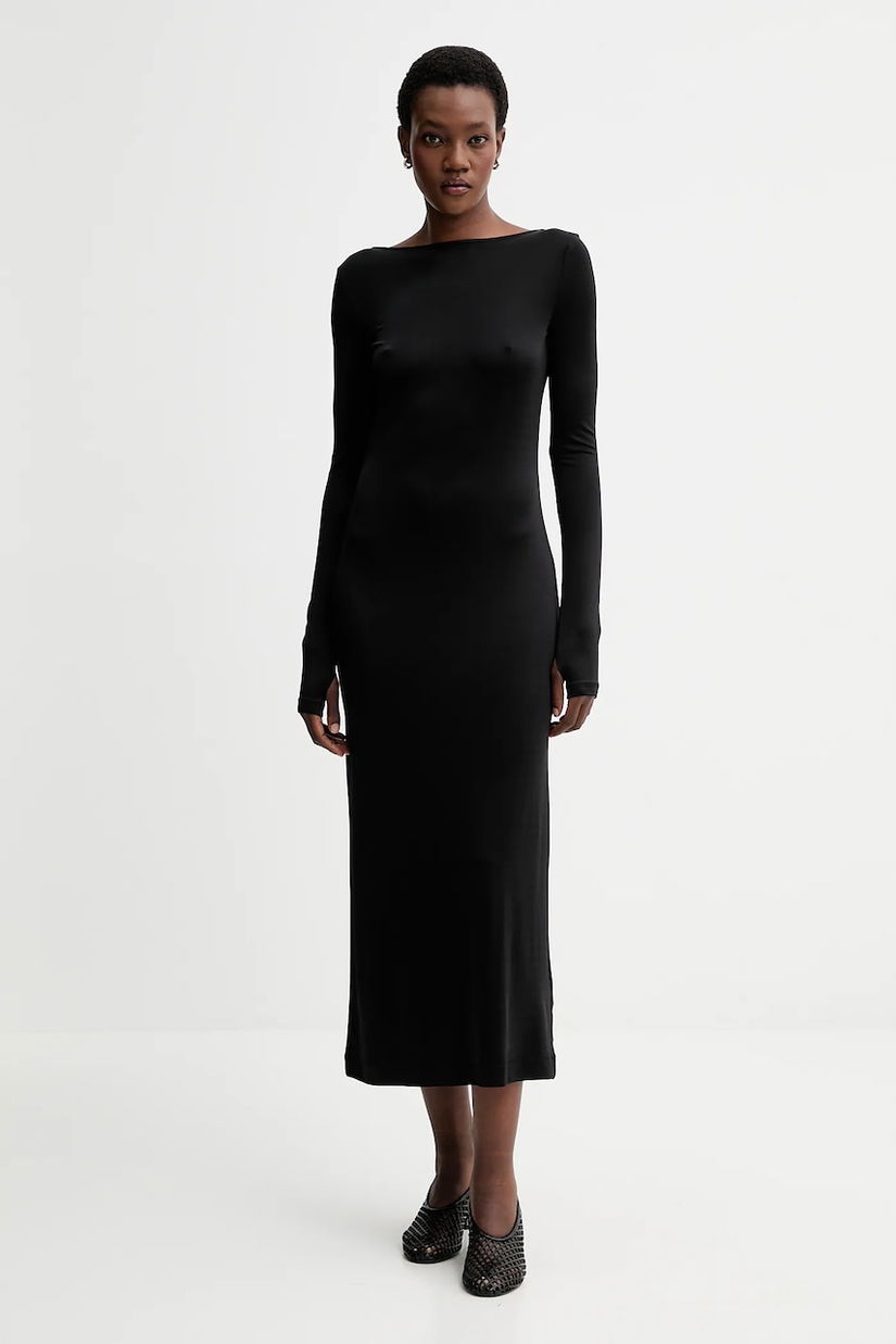 Filippa K rochie culoarea negru, maxi, mulata, 31740