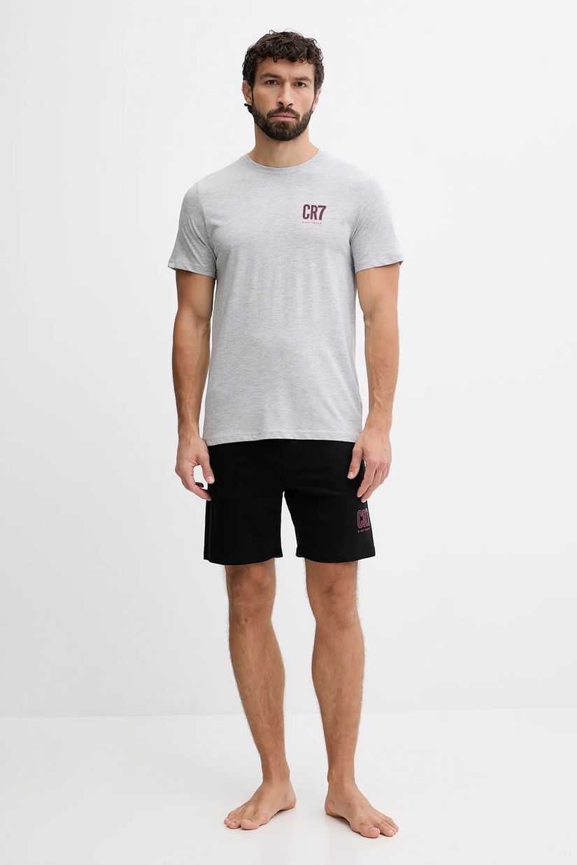 CR7 Cristiano Ronaldo pijama culoarea gri, cu imprimeu, 8730.41.2611