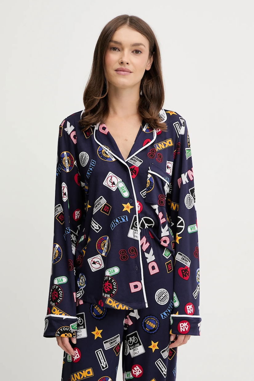 Dkny pijama culoarea bleumarin, YI90076F