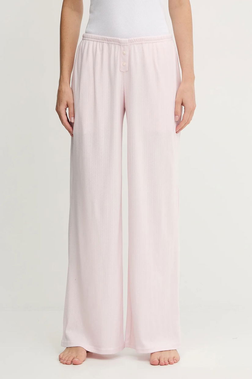 Hollister Co. pantaloni de pijama culoarea roz, KI346-5097-600