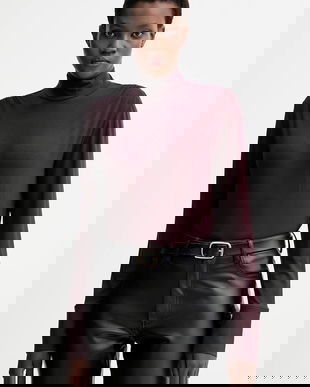 Marc O'Polo bluză culoarea bordo, uni, 510214952225
