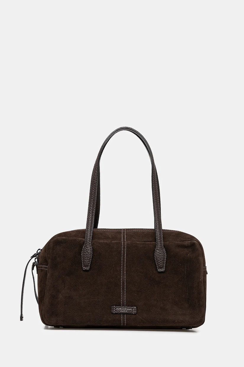 Gianni Chiarini geantă de mână din piele întoarsă ARYNA culoarea maro, BS.11802.NBK.TKL