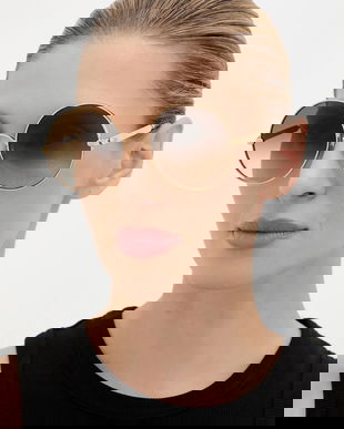 Chloé ochelari de soare culoarea auriu, CH0321S