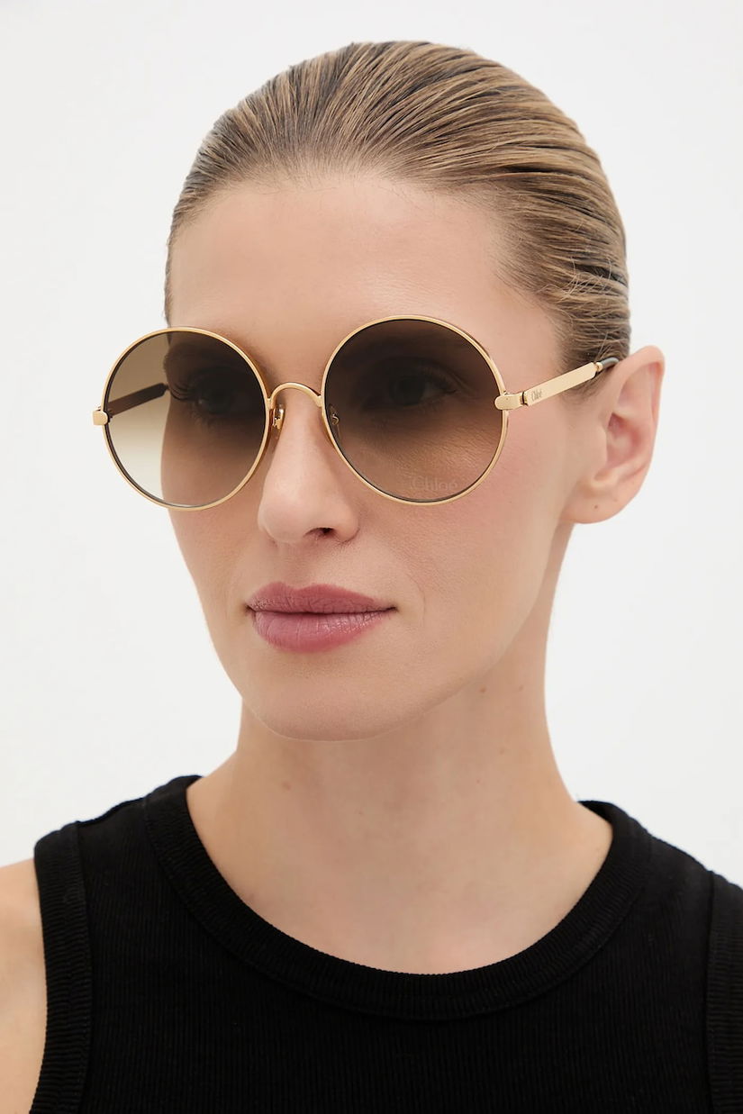 Chloé ochelari de soare culoarea auriu, CH0321S