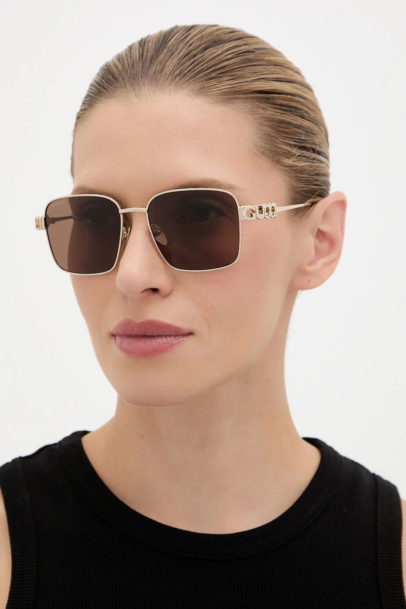 Gucci ochelari de soare culoarea auriu, GG1937S