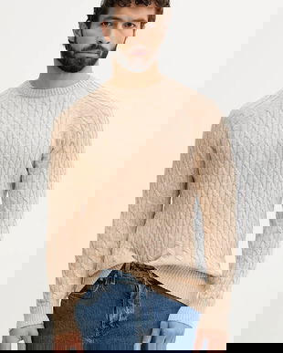 Lindbergh pulover din amestec de lână culoarea bej, 30.800227