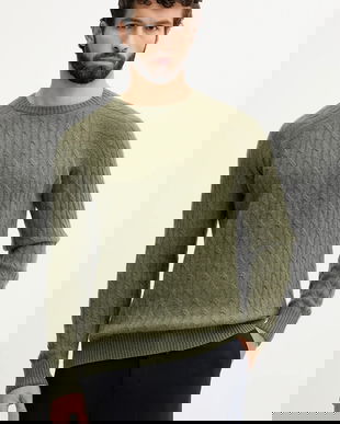 Lindbergh pulover din amestec de lână culoarea verde, 30.800227