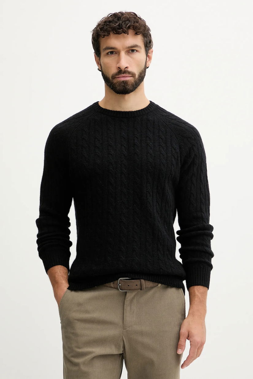 Lindbergh pulover din amestec de lână culoarea negru, 30.800227