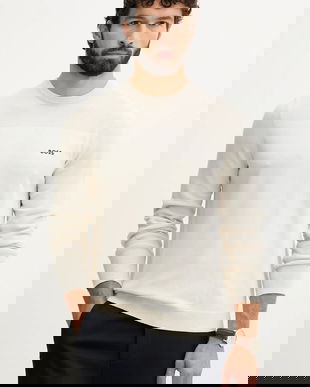 BOSS Green pulover din amestec de lână culoarea bej, light, 50547507