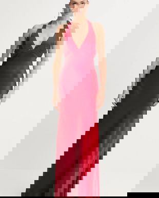 Bardot rochie culoarea roșu, maxi, evazați, 60125DB