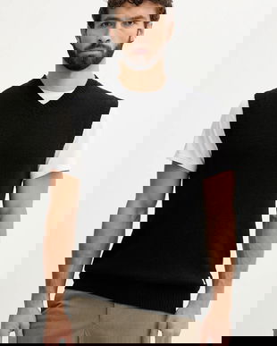 Lindbergh vestă din amestec de lână culoarea negru, 30.800221