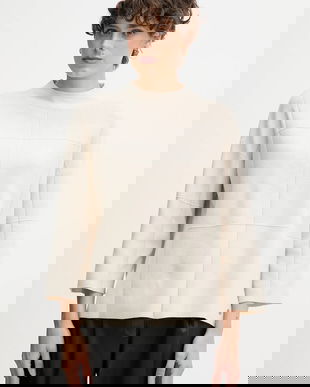 Joseph Ribkoff pulover culoarea bej, light, cu turtleneck, 261981