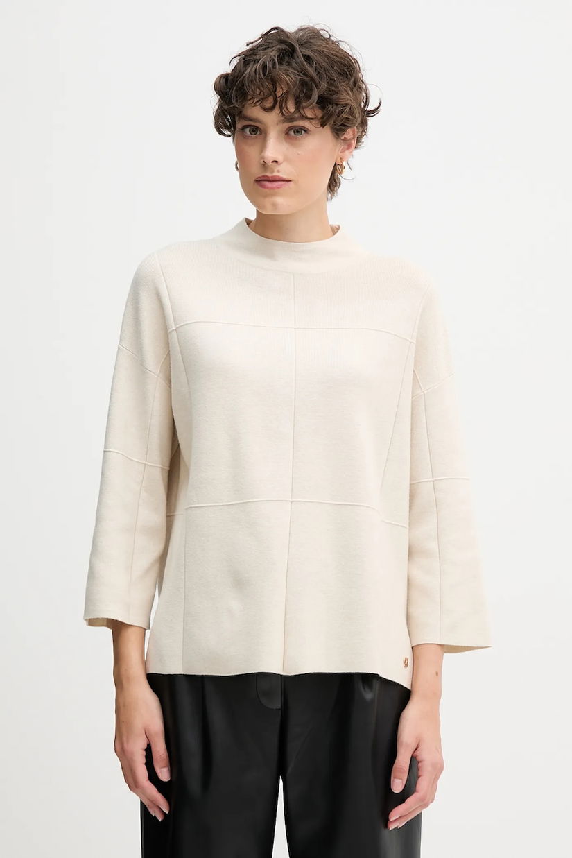 Joseph Ribkoff pulover culoarea bej, light, cu turtleneck, 261981