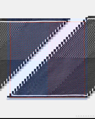 Eton batistă de buzunar de mătase culoarea maro, 100012721