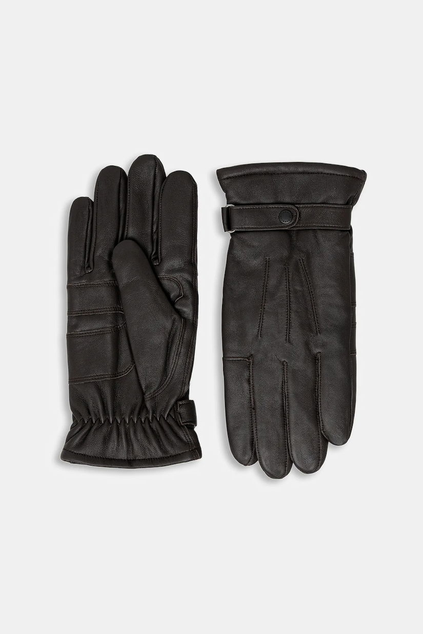 Barbour manusi de piele culoarea negru