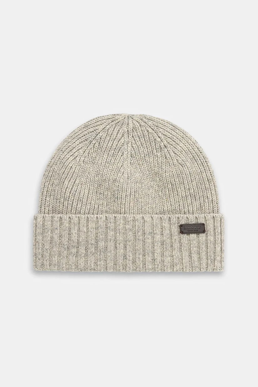 Barbour caciula de lana culoarea negru, de lana, din tricot gros