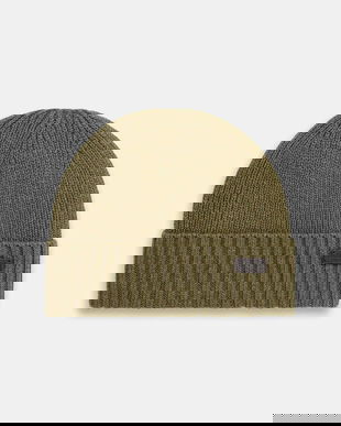 Barbour caciula de lana culoarea negru, de lana, din tricot gros