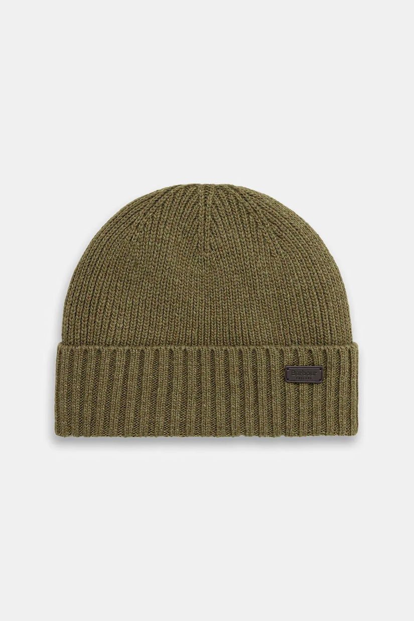 Barbour caciula de lana culoarea negru, de lana, din tricot gros