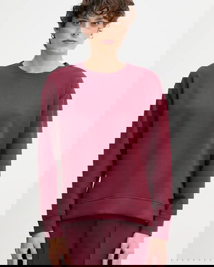 United Colors of Benetton bluză culoarea bordo, uni, 3Y2F3M07M