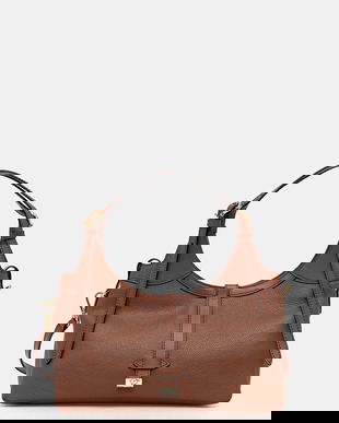 Pollini poșetă de piele culoarea maro, PC4401PP0N QA1