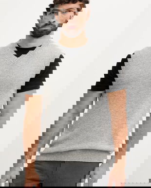 Lindbergh vestă din amestec de lână culoarea gri, 30.800221