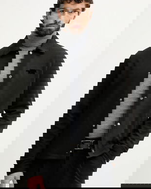 Michael Kors cămașă culoarea negru, cu guler clasic, regular, CF5528A5MF