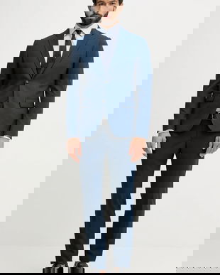 Lindbergh costum culoarea bleumarin, uni, 30.61040