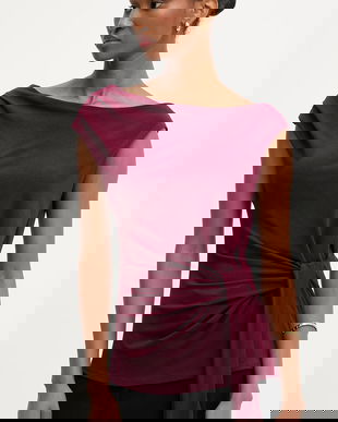 Answear.LAB top culoarea bordo, neted