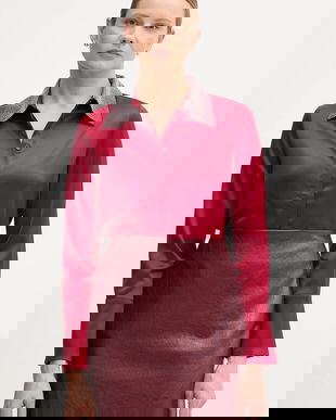 Joseph Ribkoff cămașă culoarea bordo, cu guler clasic, regular, 254926