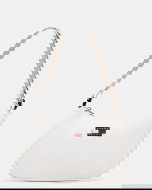 Tommy Jeans poșetă culoarea alb, AW0AW17888