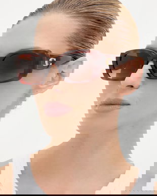 Coach ochelari de soare culoarea maro, 0HC8435U