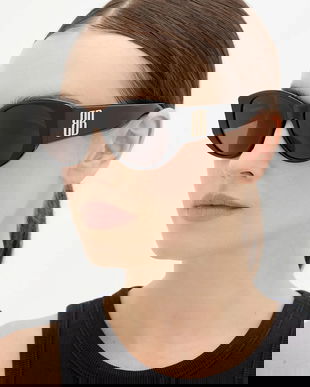 Balenciaga ochelari de soare culoarea negru, BB0455S