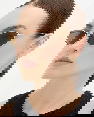 Saint Laurent ochelari de soare culoarea auriu, SL 830