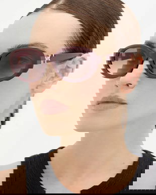 Chloé ochelari de soare culoarea bordo, CH0323SK