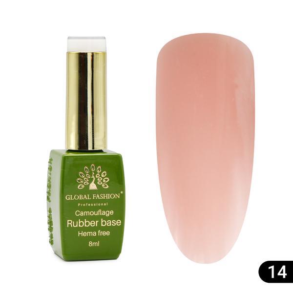 Bază de unghii Camouflage, fără Hema, 8 ml, 14