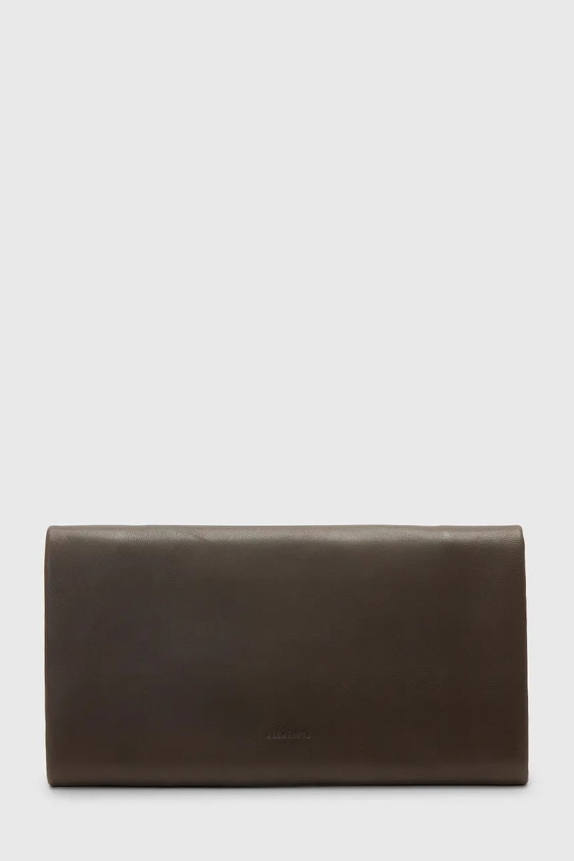 AllSaints portofel de piele HARLUNA culoarea maro, W208XD