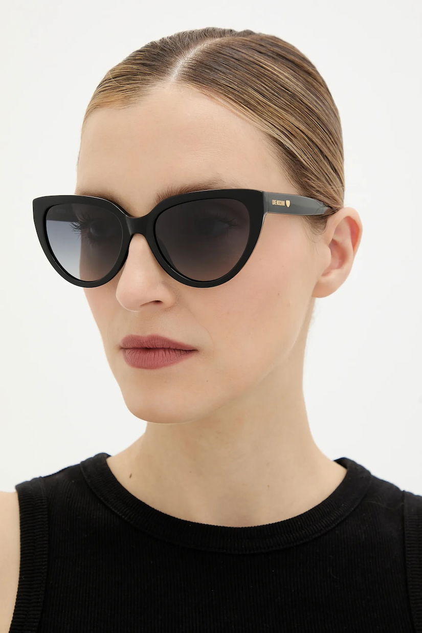 Love Moschino ochelari de soare culoarea negru, MOL095/S