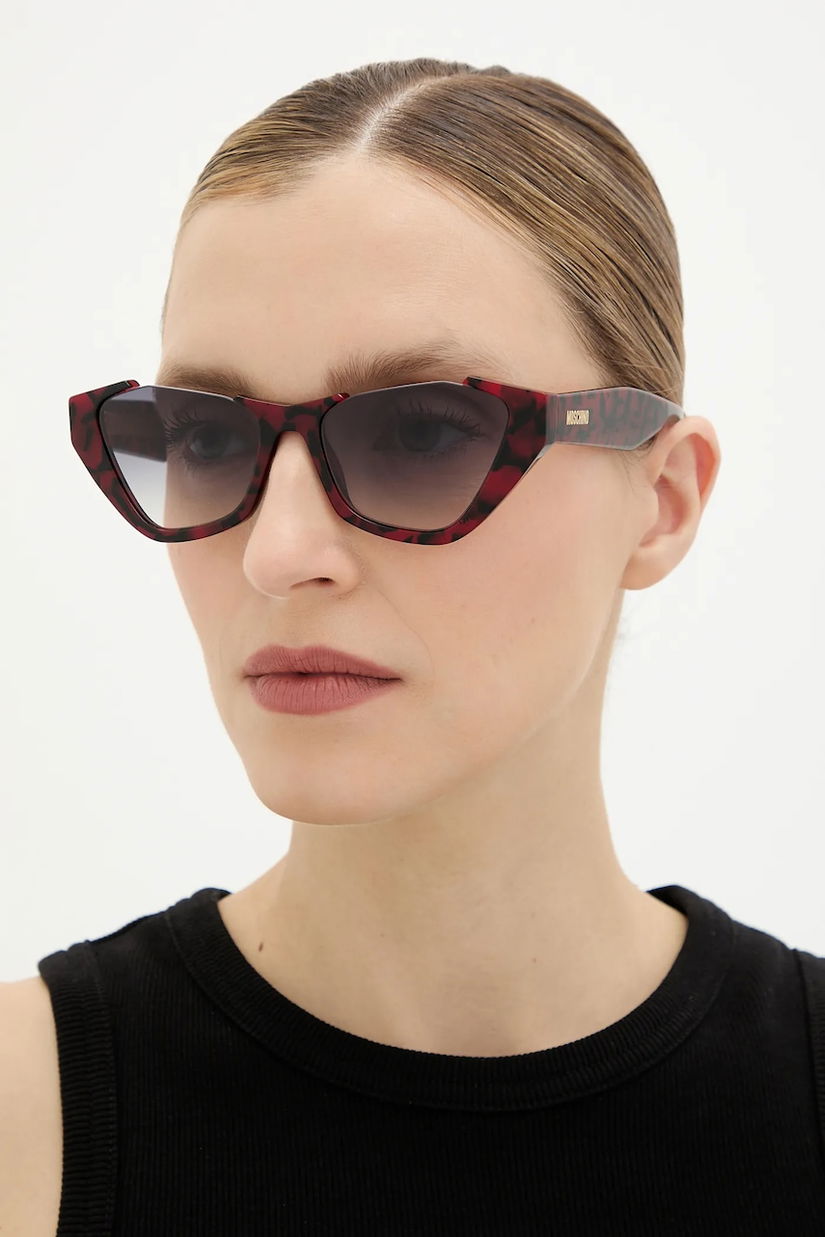 Moschino ochelari de soare culoarea bordo, MOS197/S