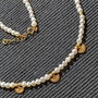 Colier vermeil perle naturale de cultura charm argint placat cu aur minimalist boho chic trendy - Transport gratuit