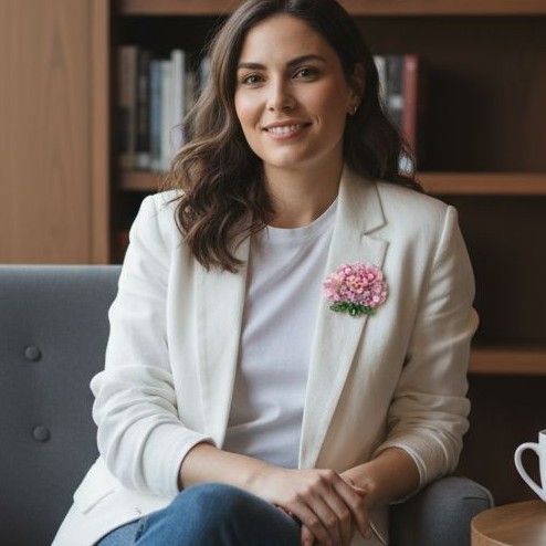 Broșă Bujor - Pink Peony