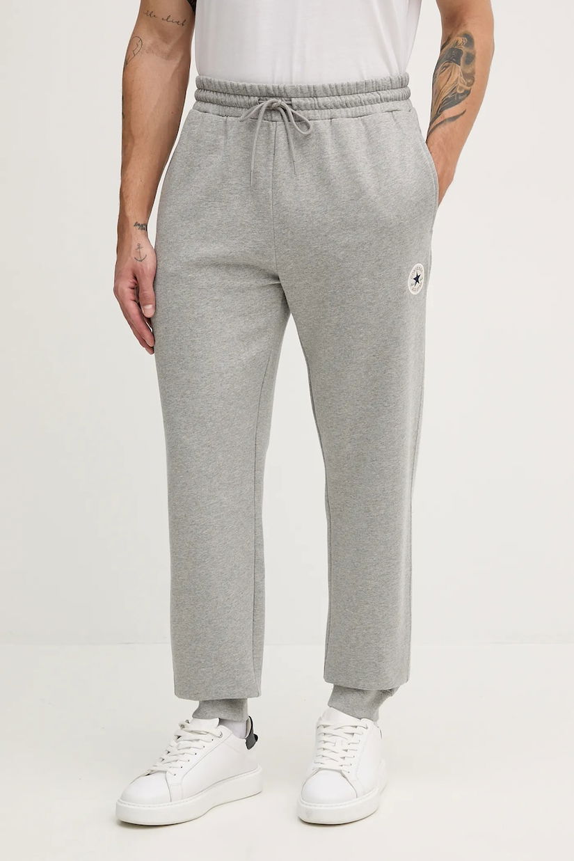Converse pantaloni de trening culoarea gri, melanj, CVM5B978