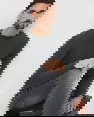 Medicine pulover de lana culoarea verde, light