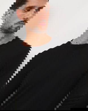 Medicine pulover de lana culoarea negru, light